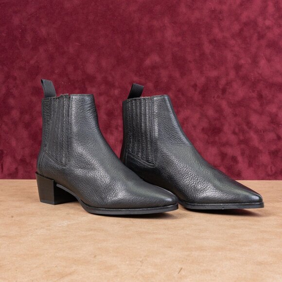 rag&bone Women Rover Chelsea Black Leather Western Ankle...